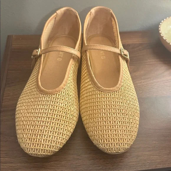 Silent D. Raffia Mary Jane Flats - Picture 8 of 10